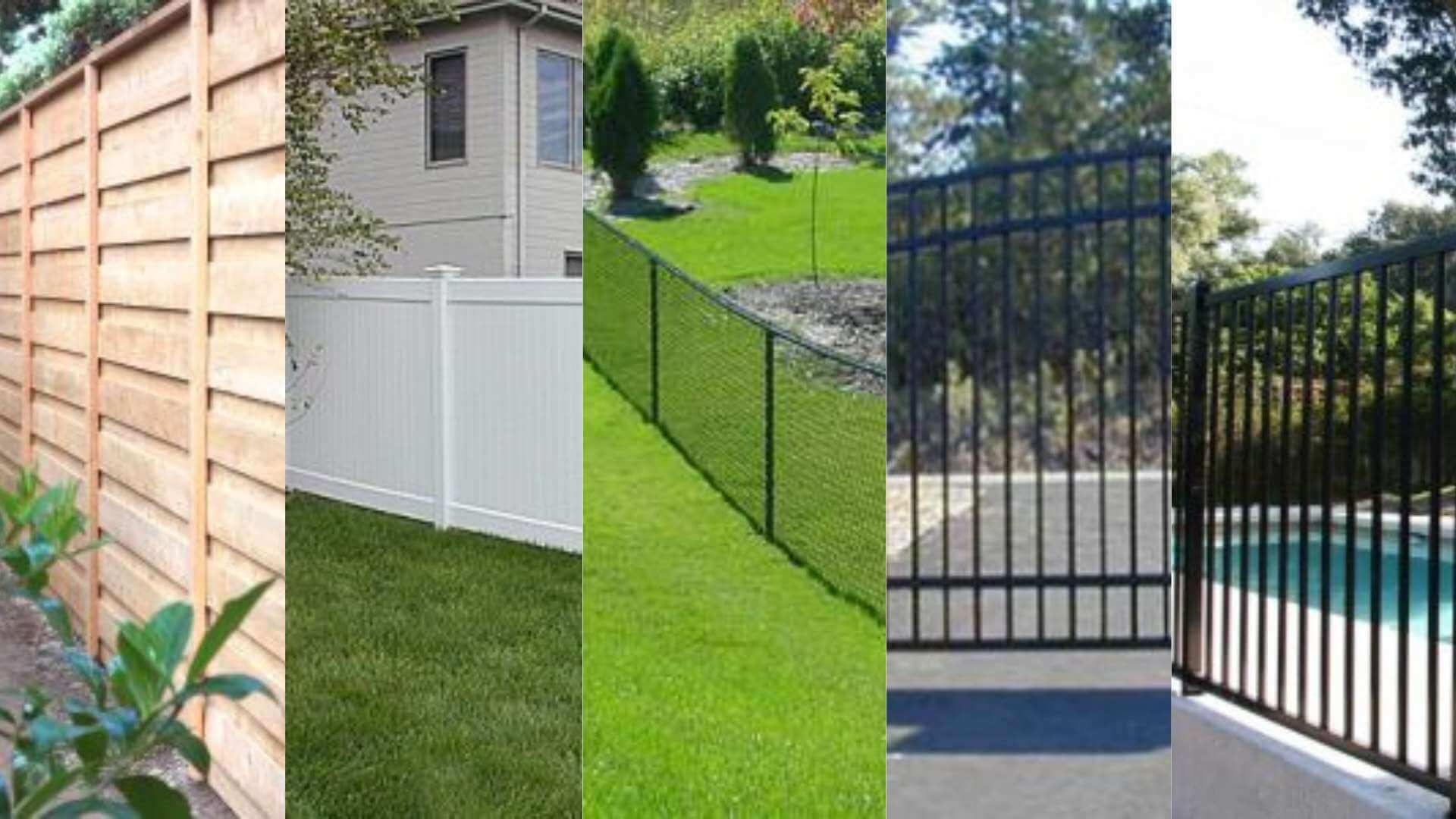 different type of fences