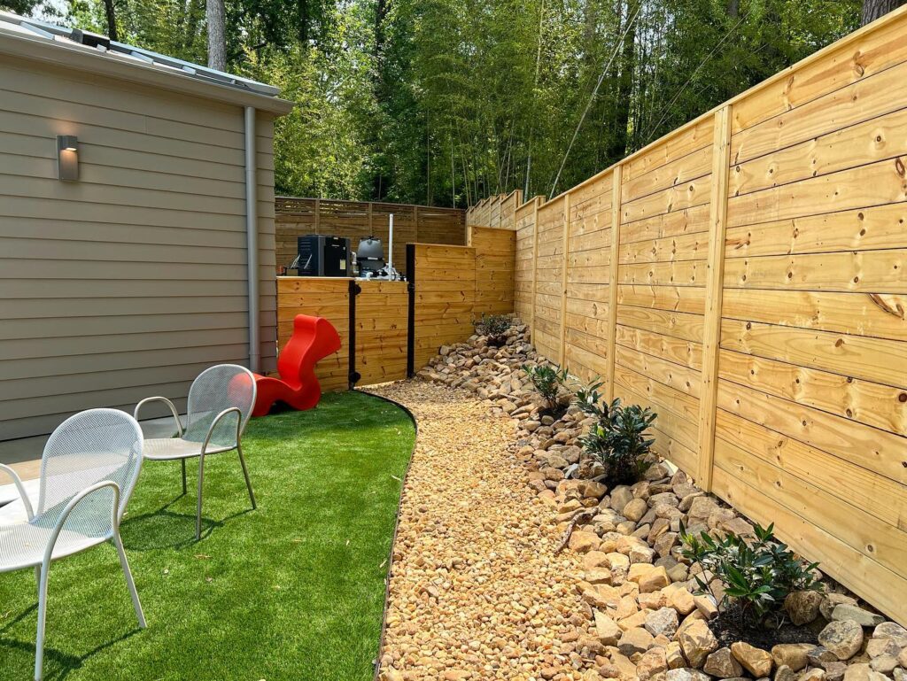 Wood Type - Horizontal Slat Privacy Fence