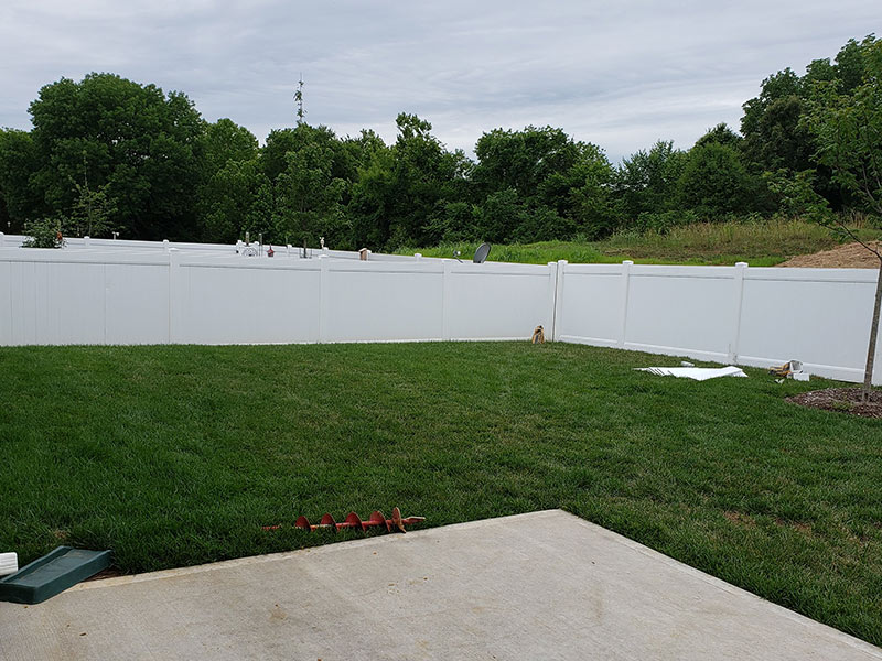 Vinyl Privacy fence installation